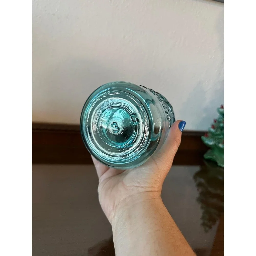 1910-1923 Antique Ball Perfect Mason Blue Quart Jar #3